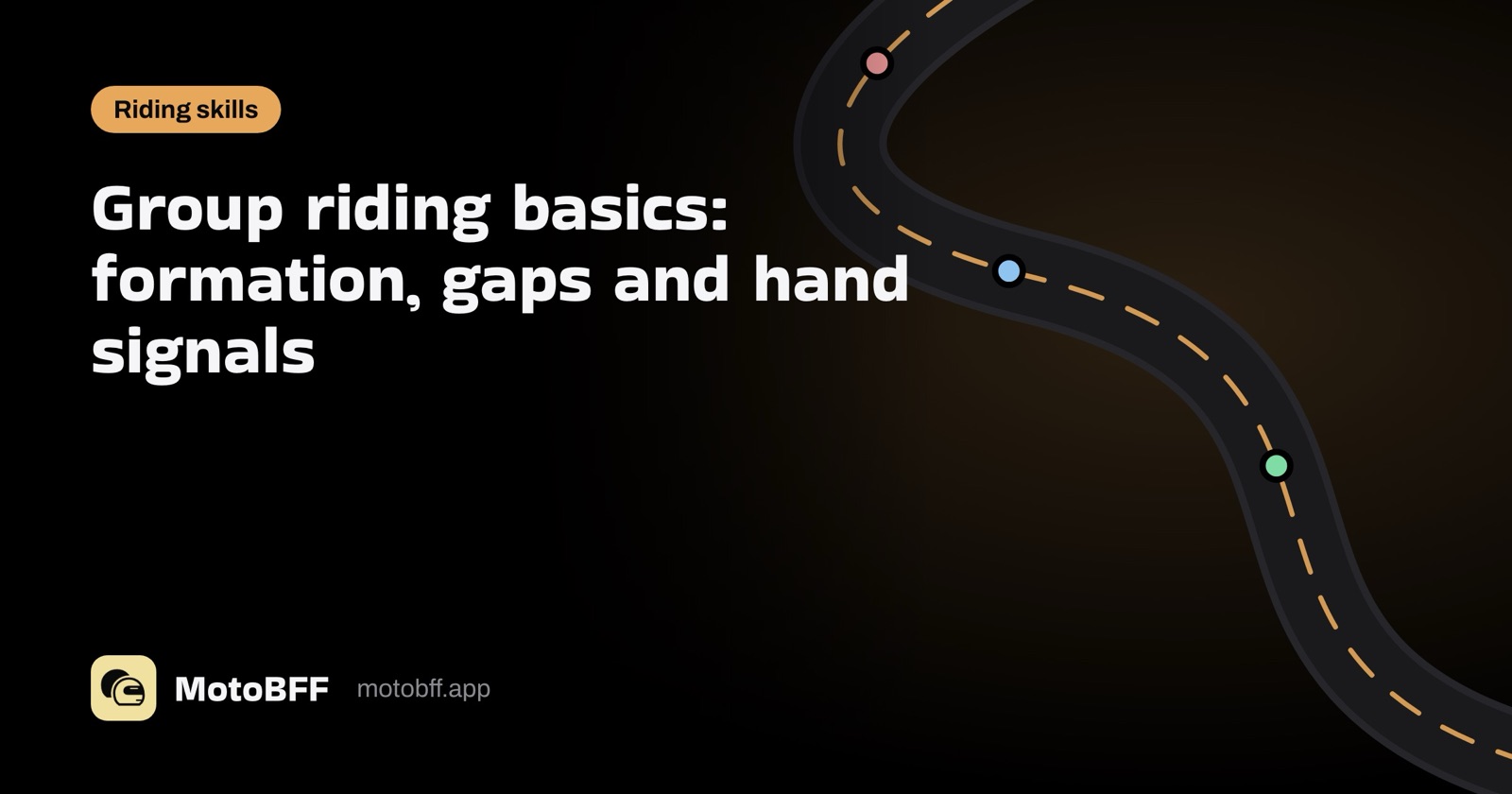Group riding basics: formation, gaps and hand signals
