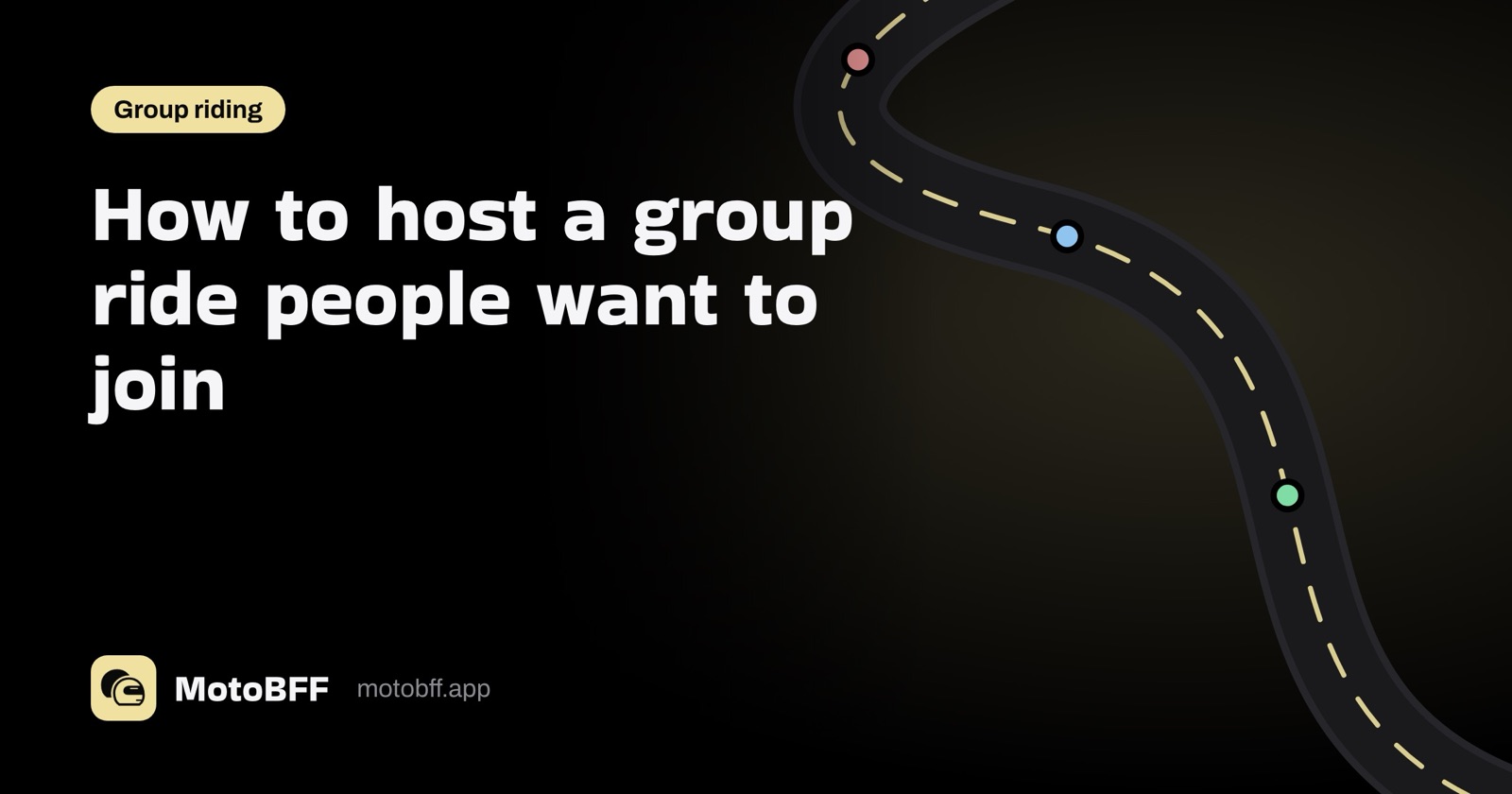 How to host a motorcycle group ride people want to join