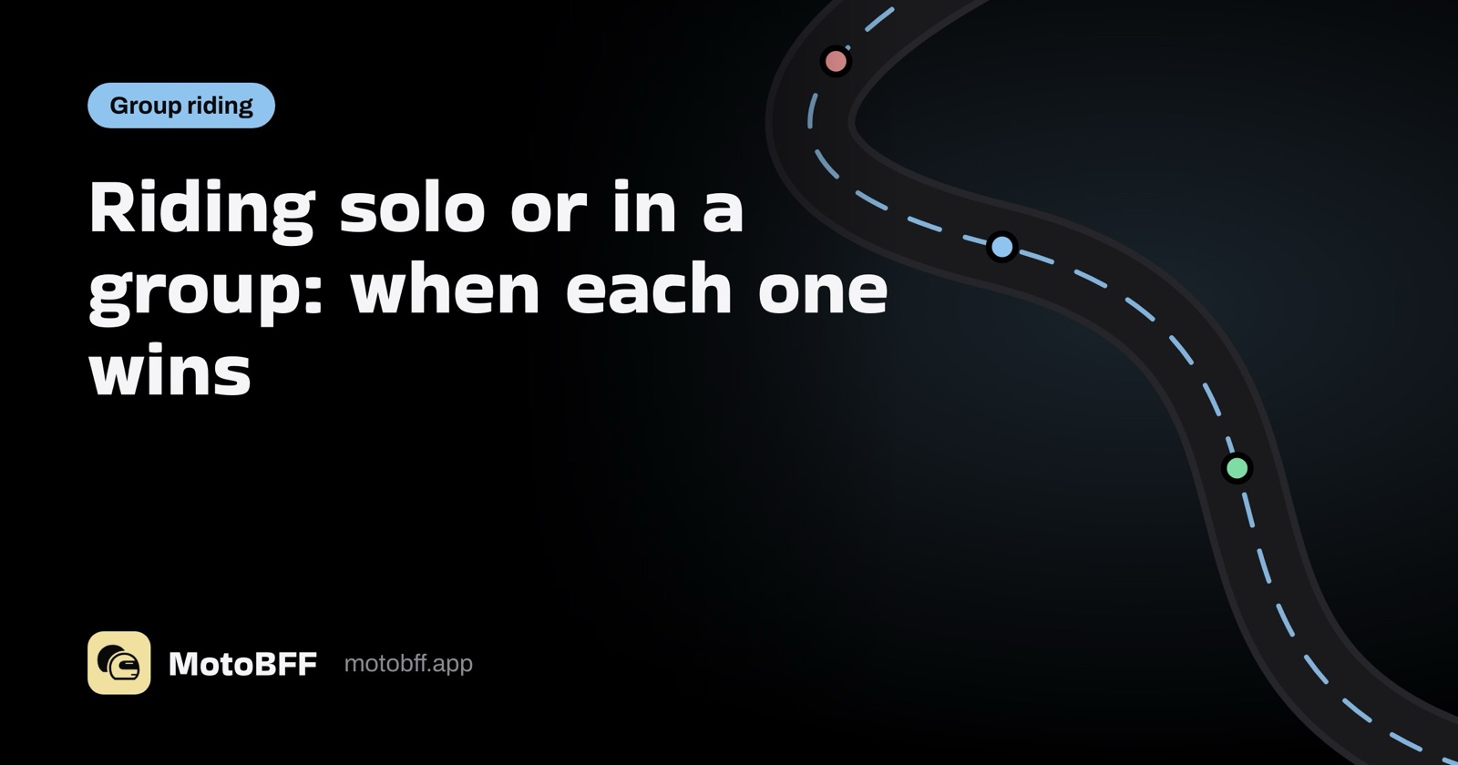 Riding solo or with a group: when each one makes sense