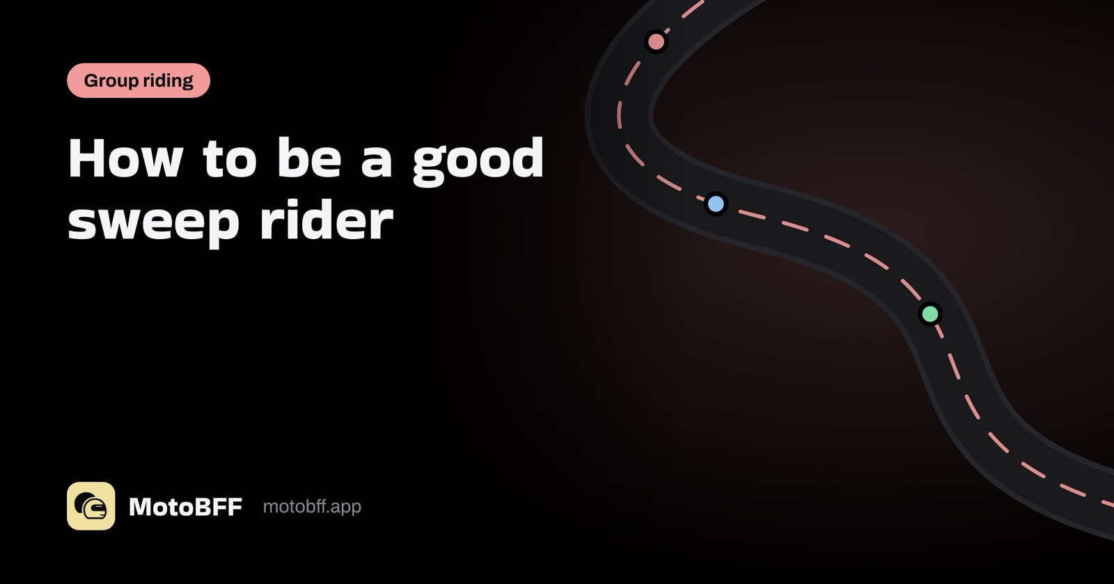 How to be a good sweep rider on a motorcycle group ride