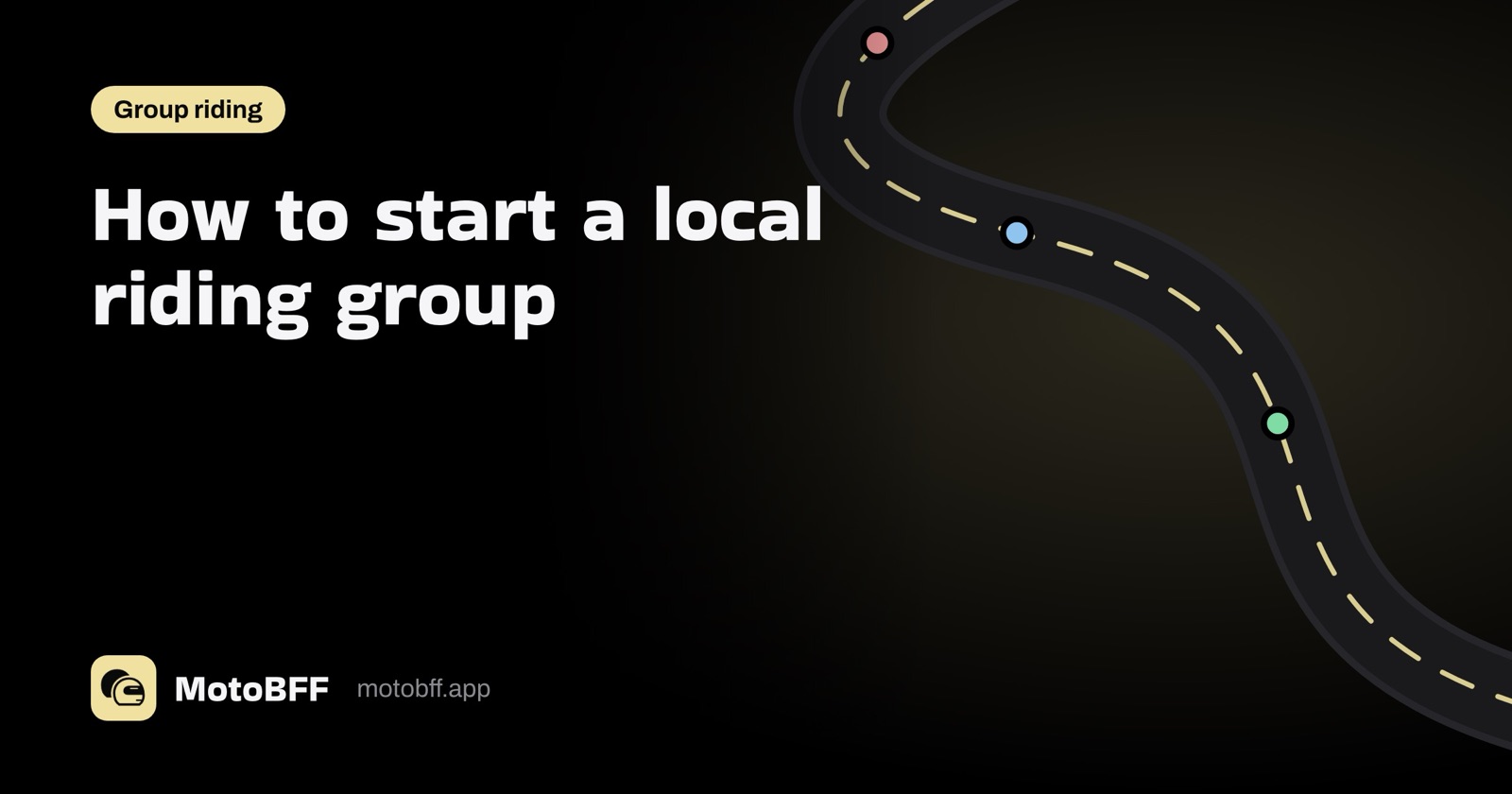How to start a local riding group with a regular weekly ride